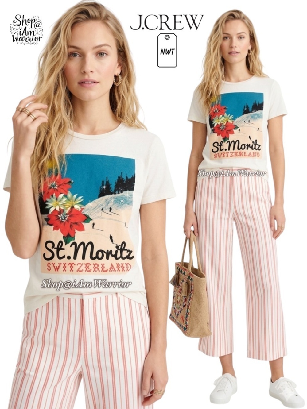 J.Crew NWT St.Moritz Switzerland graphic tee *shop@iamwarrior